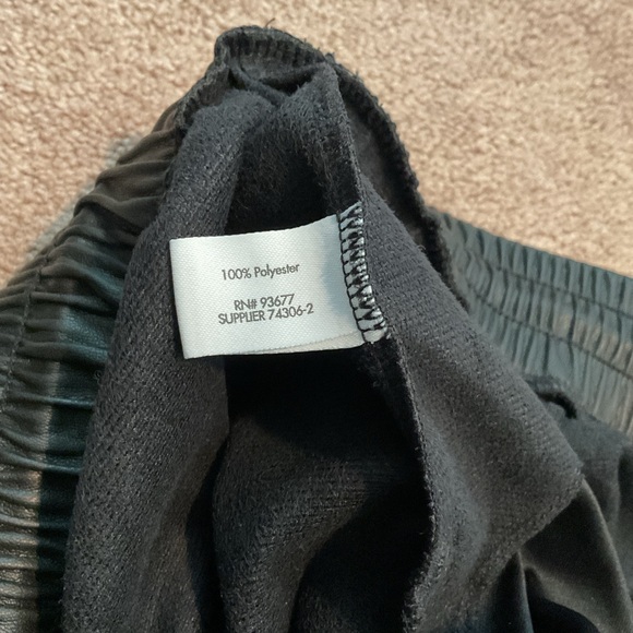 STYLUS Black Faux Leather Joggers - Picture 7 of 7